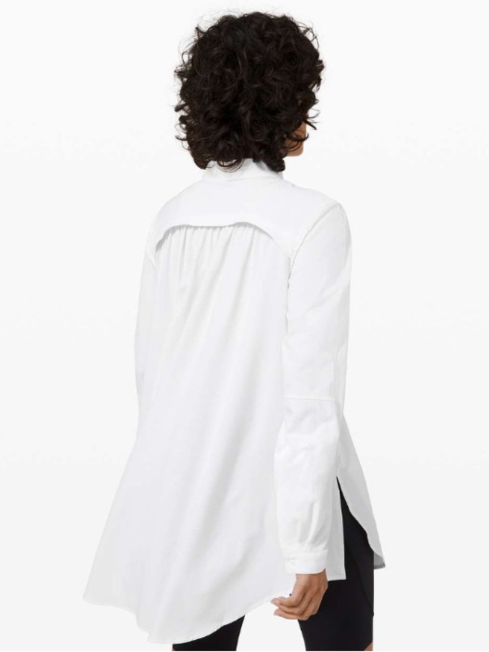 Lululemon In The Moment White Long Sleeve Button Down Shirt - Picture 5 of 9